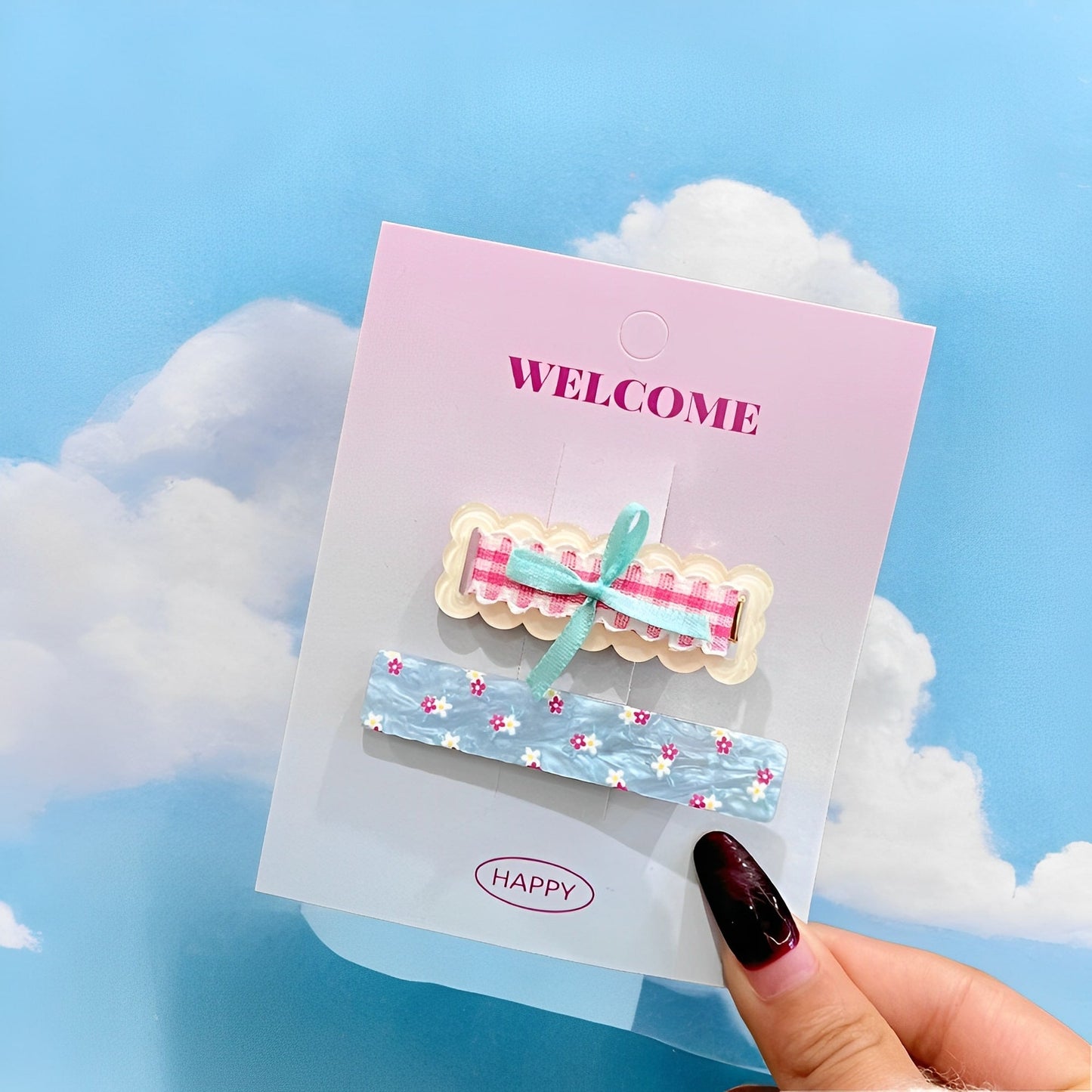 糖糖小夾心髮夾組|甜美鴨嘴夾.少女系造型神器 - PLAYEGGSS