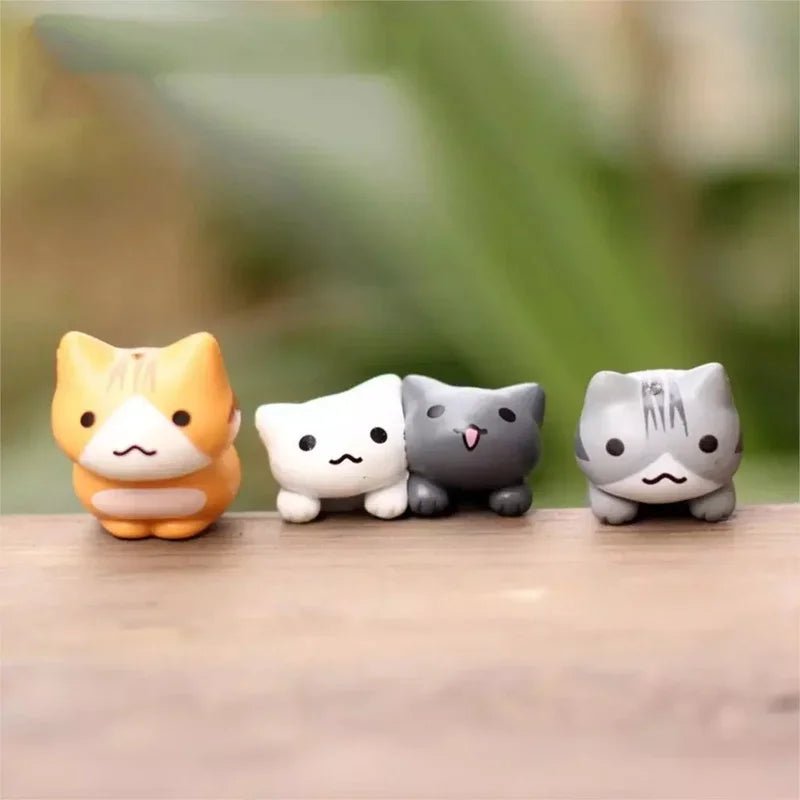 6Pcs/Set Cartoon Lucky Cat Home Garden Bonsai Decorations Miniatures Gift Lovely Micro Landscape Kitten Miniature Craft - PLAYEGGSS
