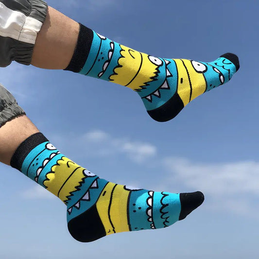 GT Monster Cartoon Street Style Mid - Calf Socks - PLAYEGGSS