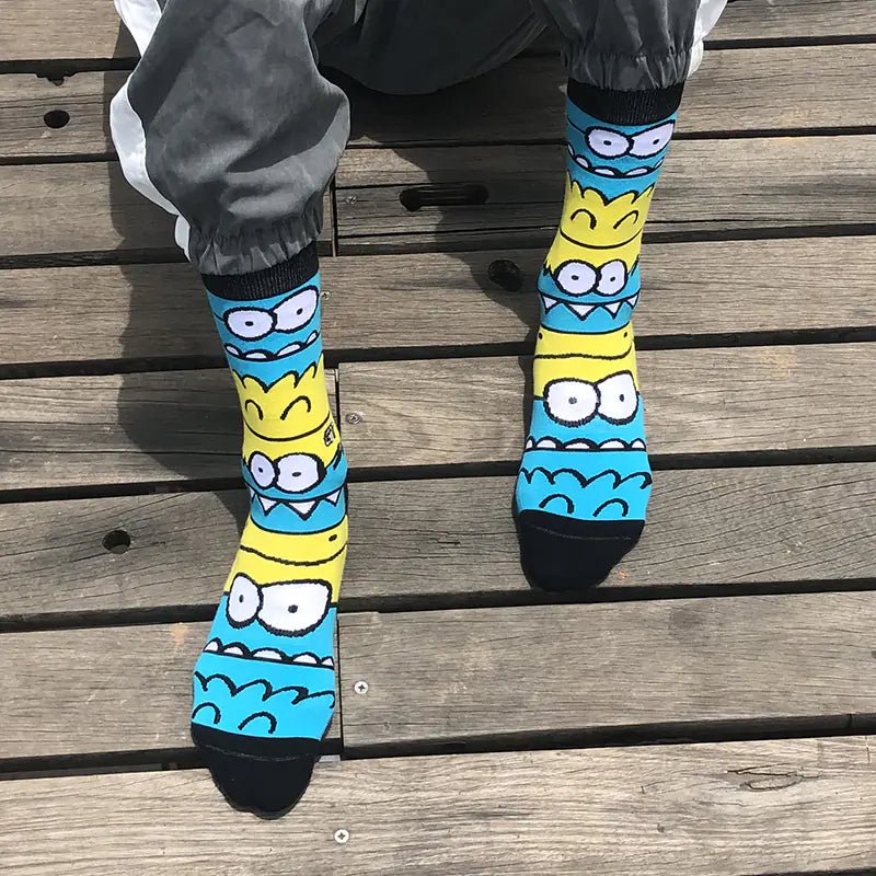 GT Monster Cartoon Street Style Mid - Calf Socks - PLAYEGGSS