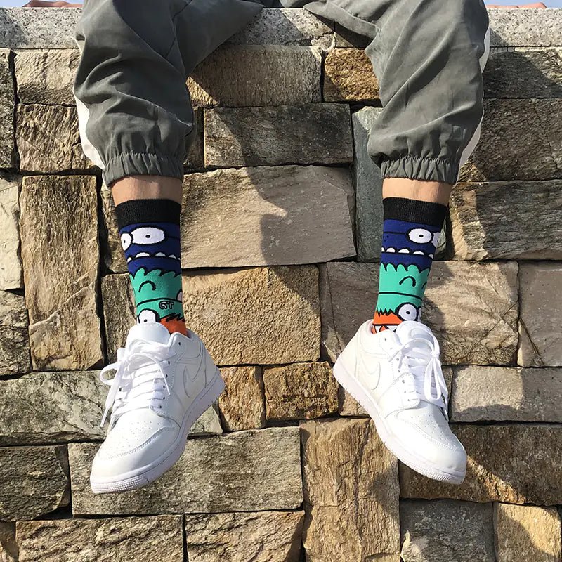 GT Monster Cartoon Street Style Mid - Calf Socks - PLAYEGGSS