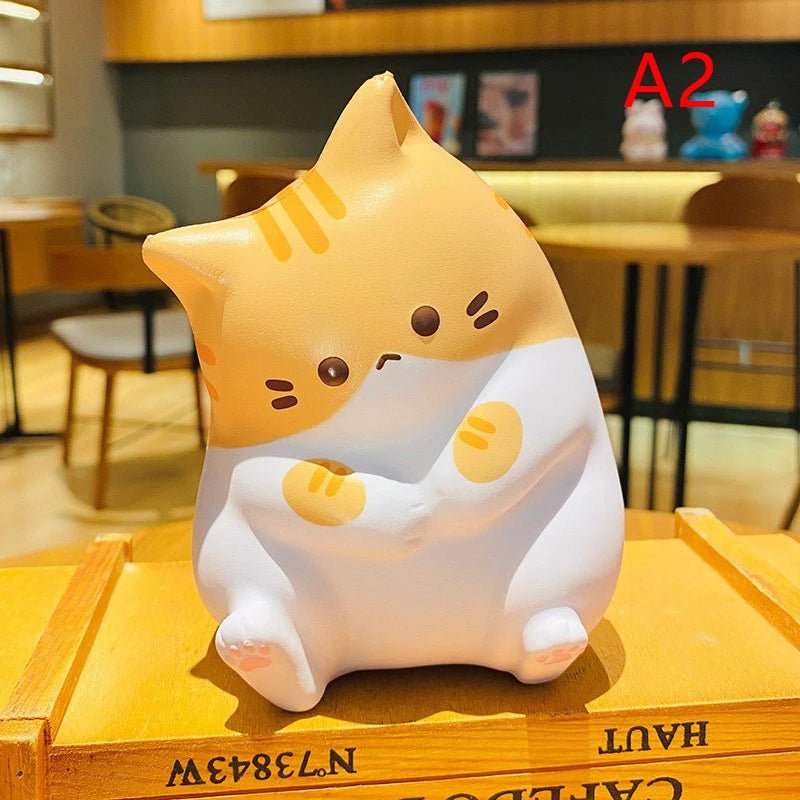 New Cat Stress Relief Squishy Toy PU Slow Rising Squeeze Antistress Ball Cartoon Table Ornaments Squishy Stress Reliever Toys - PLAYEGGSS